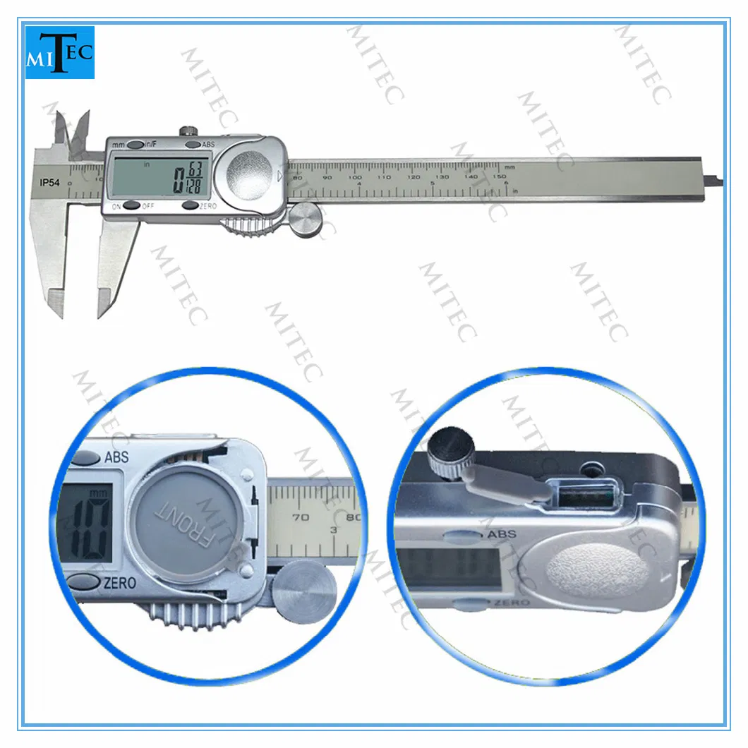 IP54 Inch Metric Fractional Digital Vernier Caliper 0-150mm